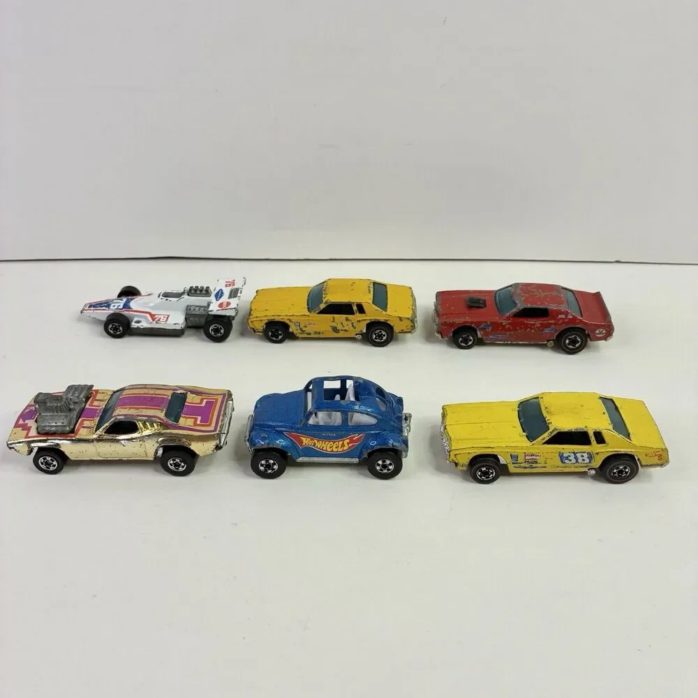VTG LOT OF 6 Hot Wheels Cars Including 3 Redlines FOR PARTS ROUGH CONDITION